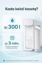 Waterdrop CF01 kasetės talpa ir keitimo intervalas