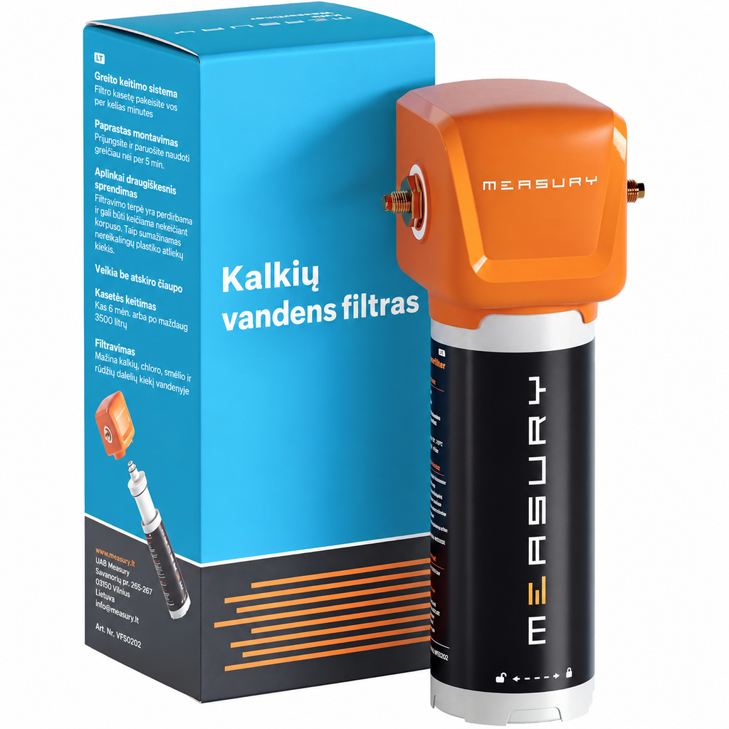 M150202 kalkių nuosėdas mažinantis filtras po kriaukle su pakuote