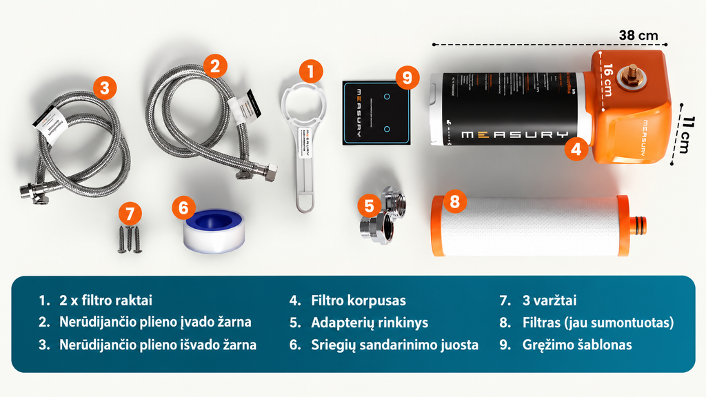 M150202 filtro komplektacija