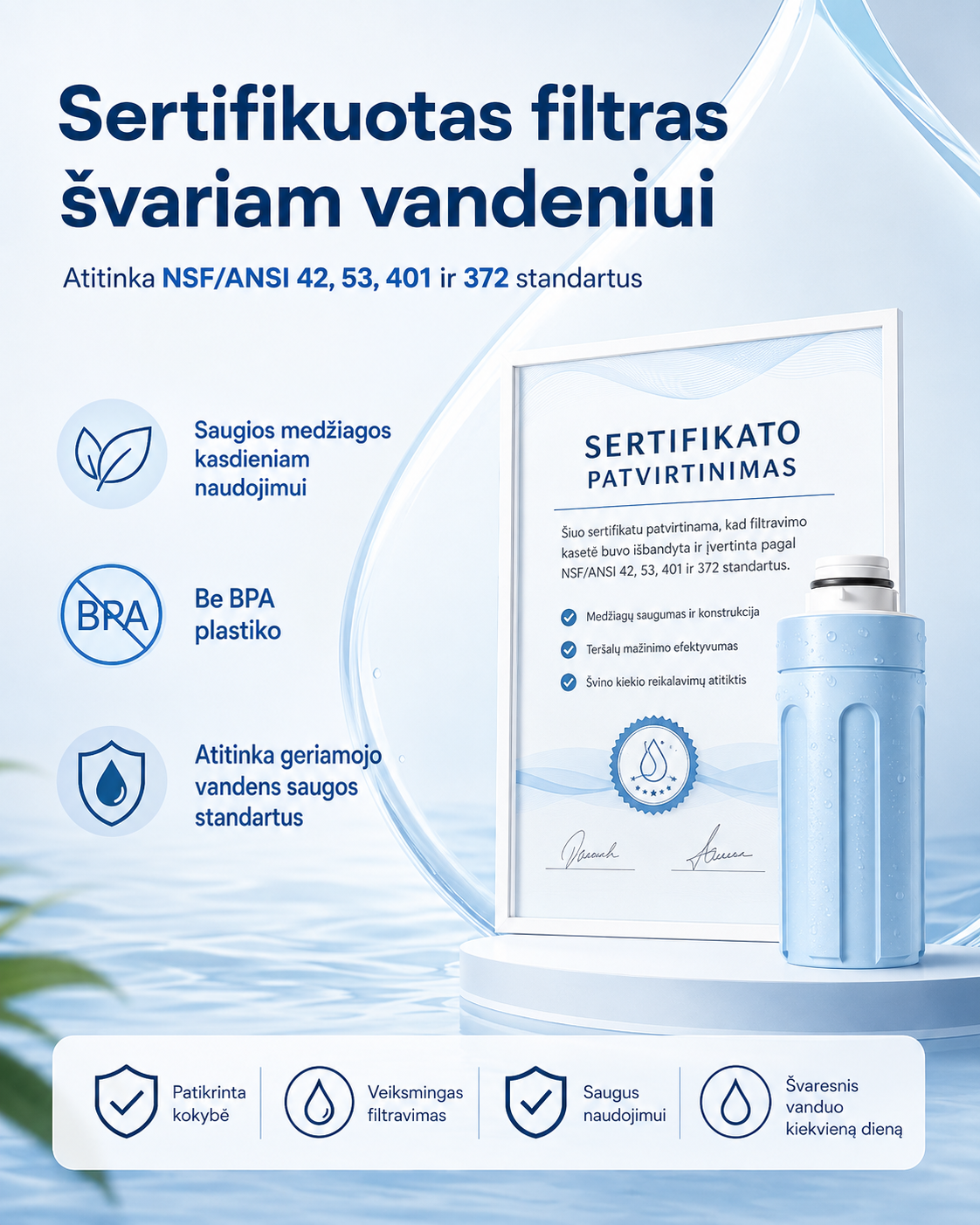 Elektrinis stalinis vandens filtras, 3,5 l