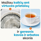 Mažiau kalkių nuosėdų ant virtuvės prietaisų