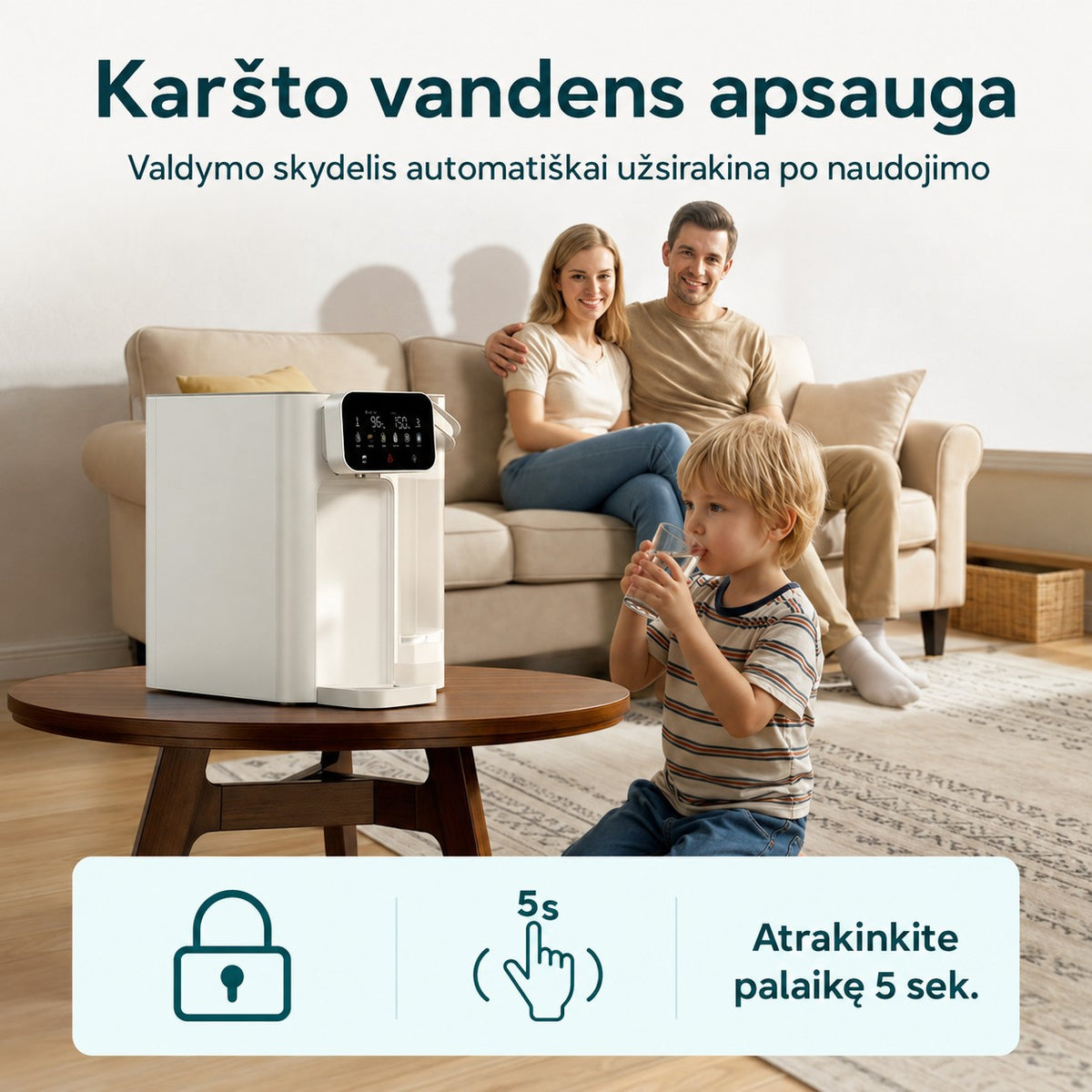 CT01 automatinė karšto vandens valdymo skydelio apsauga