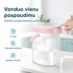 Rožinis Waterdrop ED06 4 l elektrinis ąsotis, vanduo vienu paspaudimu