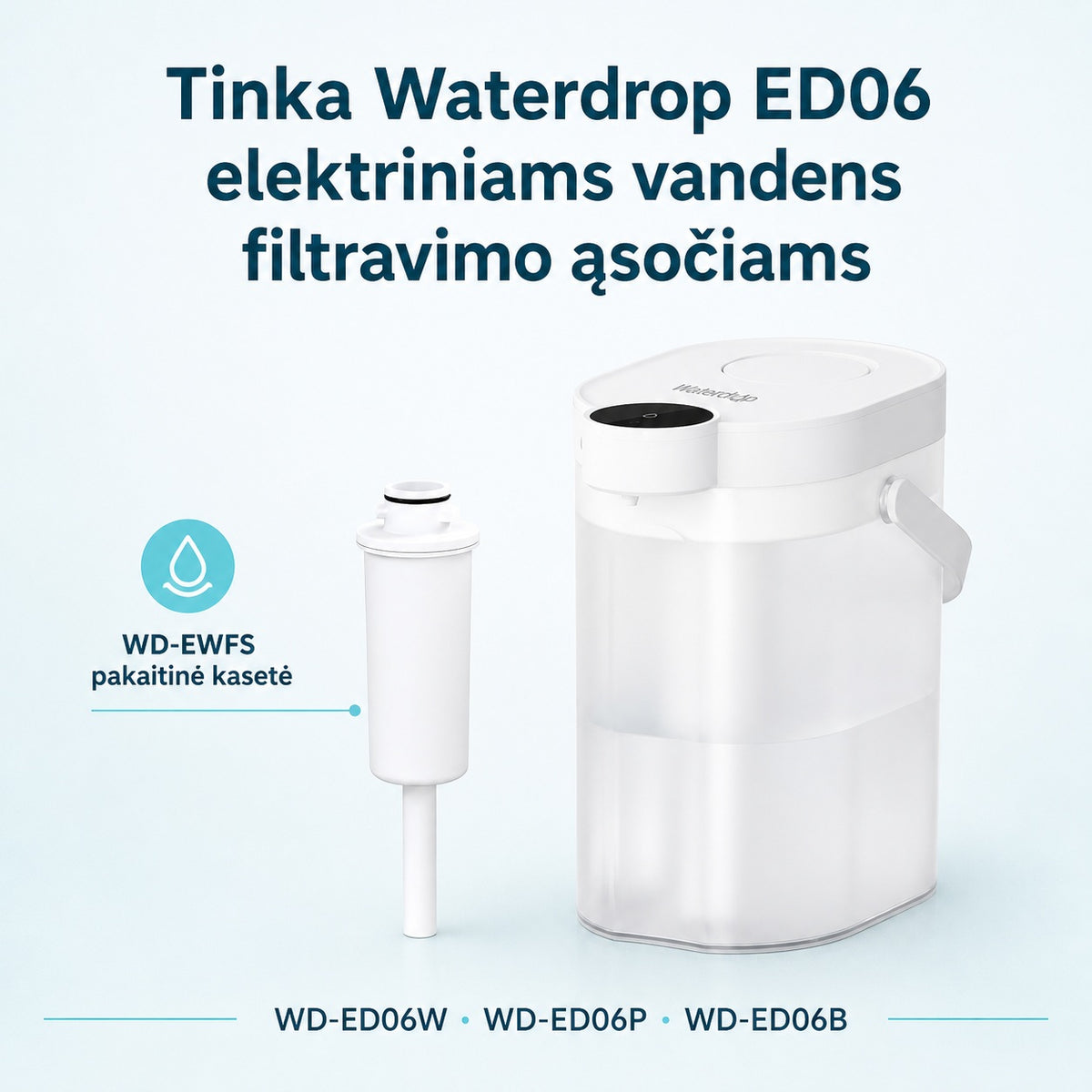 WD-EWFS suderinamumas su Waterdrop ED06 filtrais