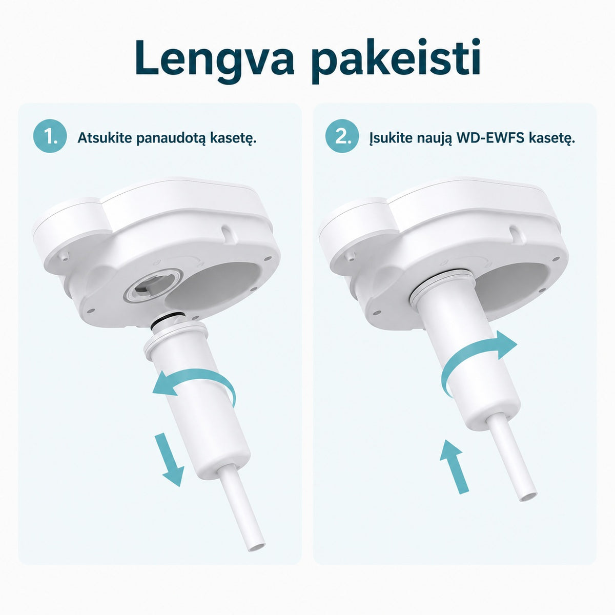 WD-EWFS kasetės keitimas