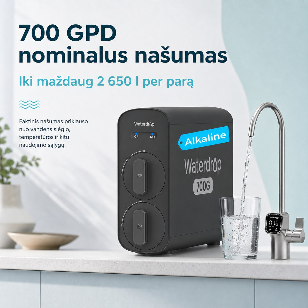 Waterdrop G5P700A 700 GPD nominalus našumas
