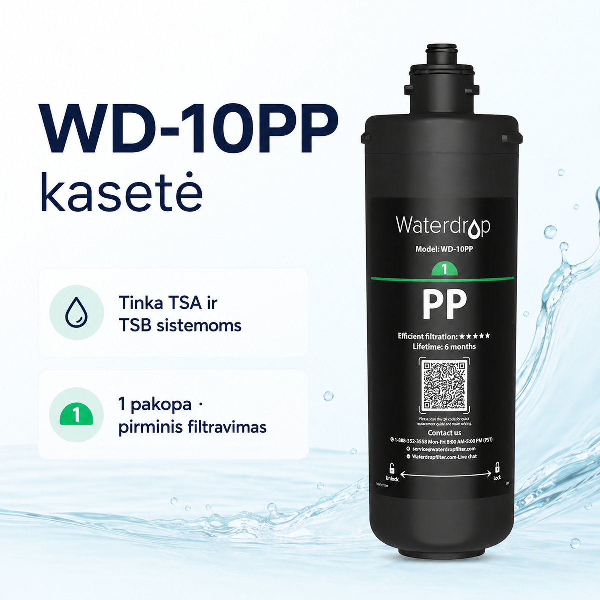 WD-10PP kasetė tinka TSA ir TSB sistemoms