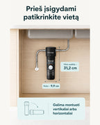 Waterdrop WD-10UA filtro matmenys