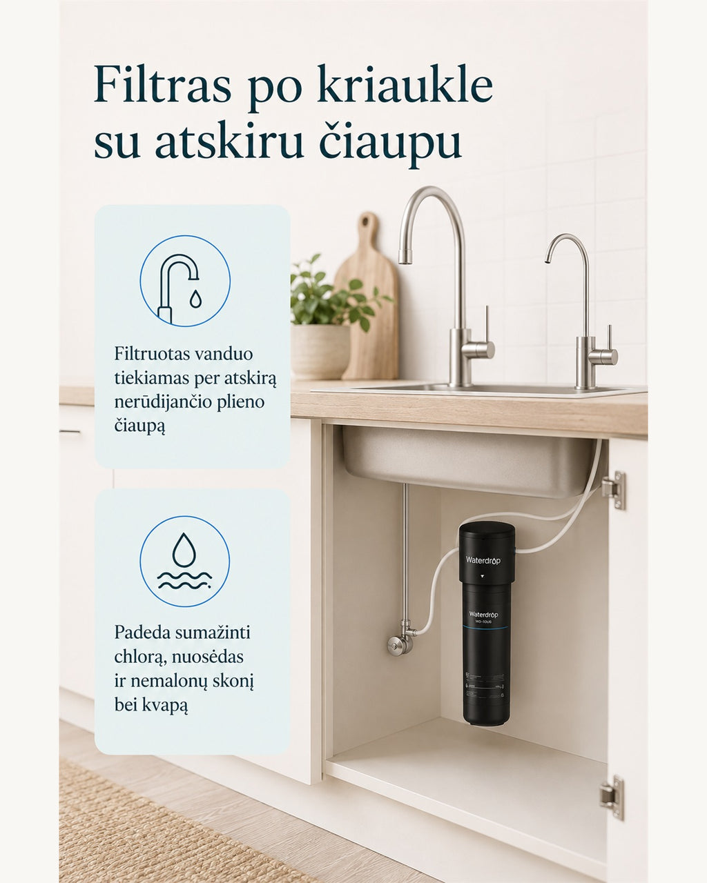 Waterdrop WD-10UB pagrindinės savybės