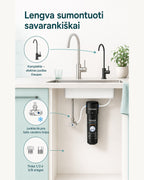 Waterdrop WD-10UB-B montavimas su juodu čiaupu
