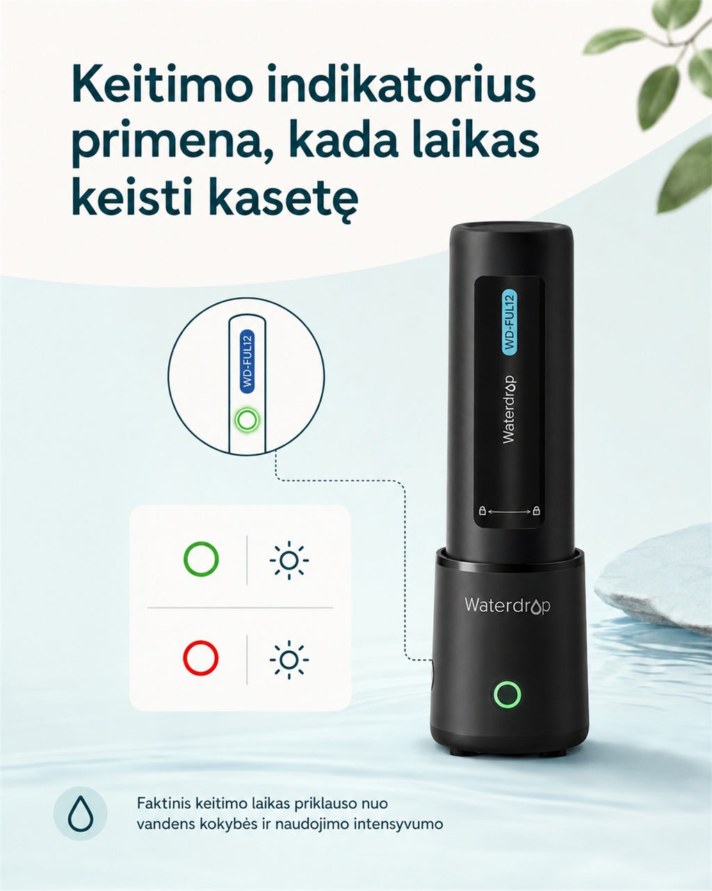 Waterdrop WD-FUL12 keitimo indikatorius