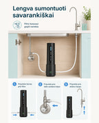 Waterdrop WD-UL12B montavimas su atskiru čiaupu