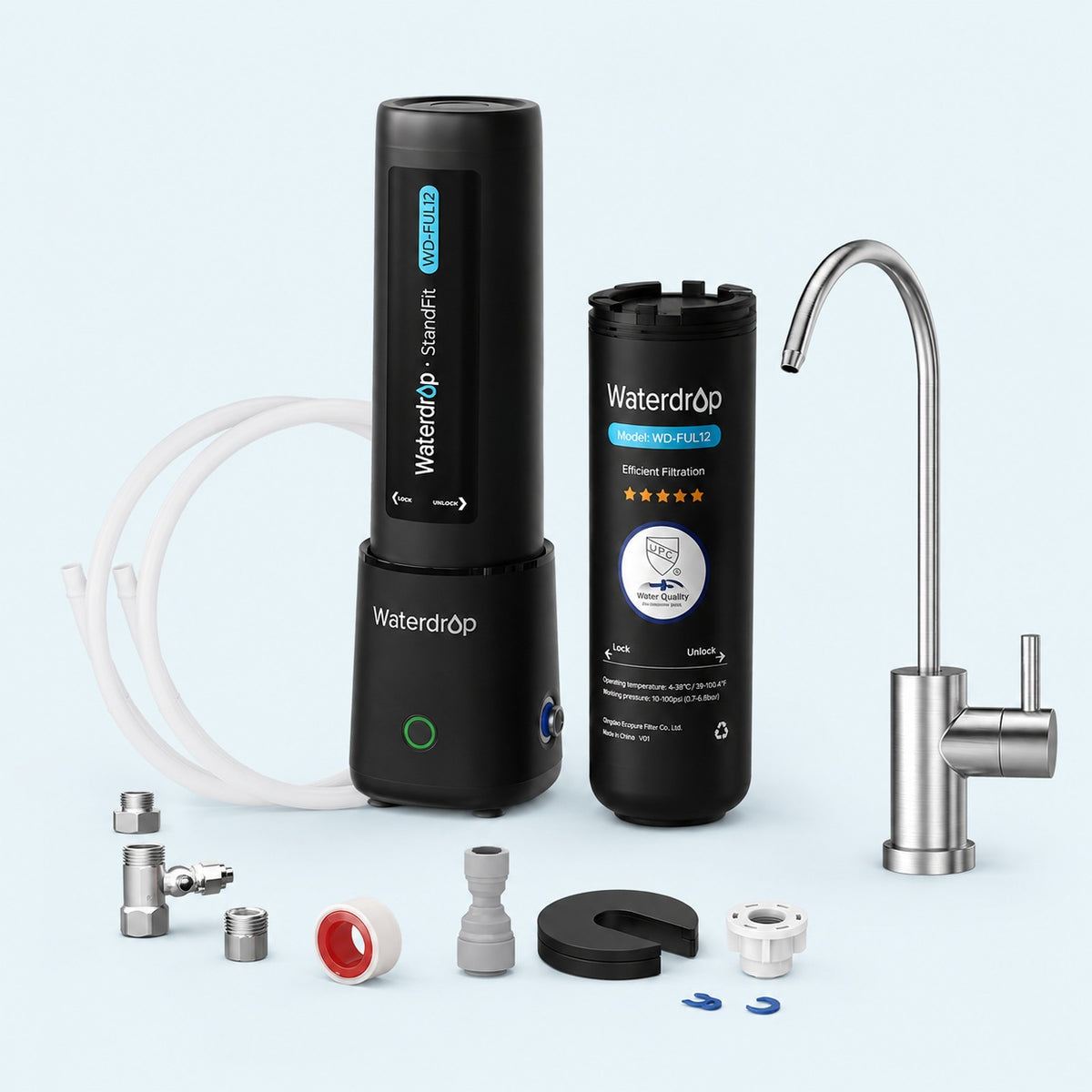 Waterdrop WD-UL12B StandFit vandens filtras ir atskiras čiaupas